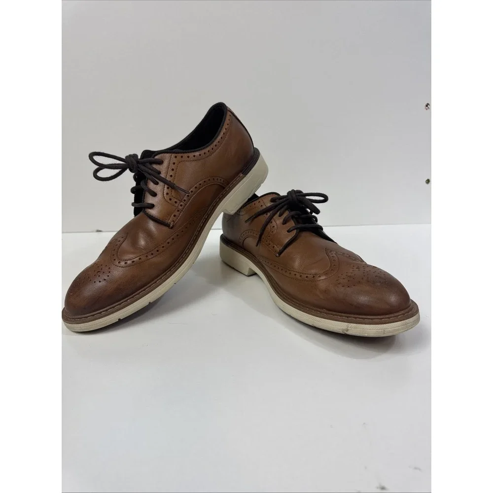 Cole Haan Men's Original Grand Wingtip Oxford Brown Leather Size 10 M C34120 EUC